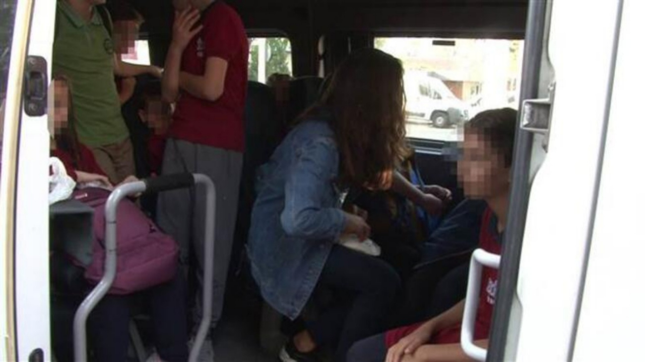 Öğrenci servisinde şoke eden görüntü!