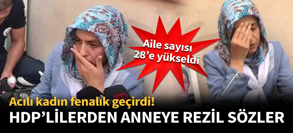 HDP'lilerden evlat nöbetindeki anneye rezil sözler!