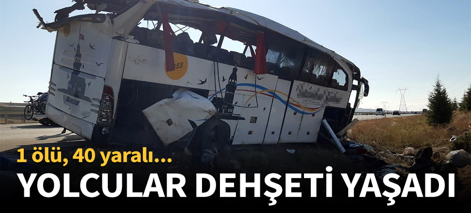 Afyonkarahisar'da yolcu otobüsü şarampole devrildi