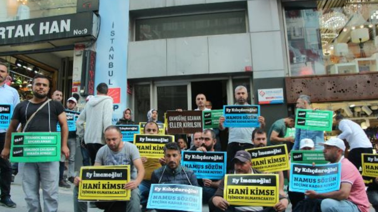 CHP binası önünde oturma eylemi!