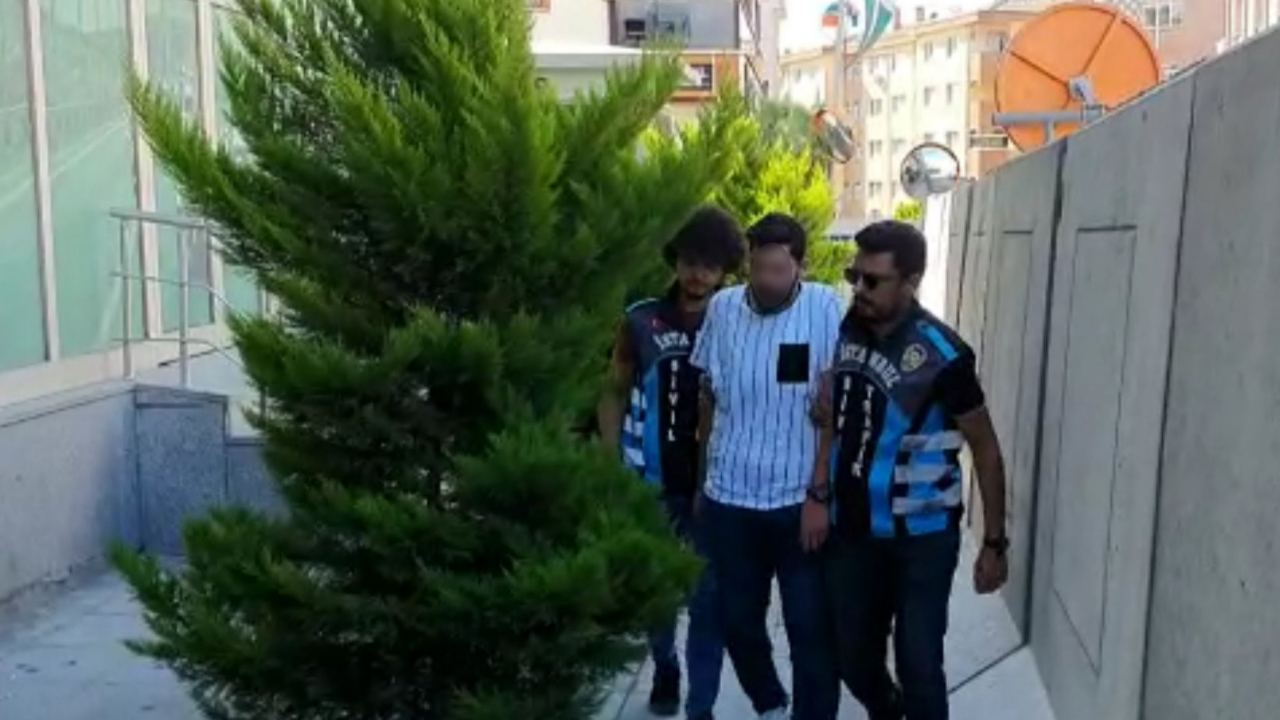 Trafiği birbirine katan maganda yakalandı!