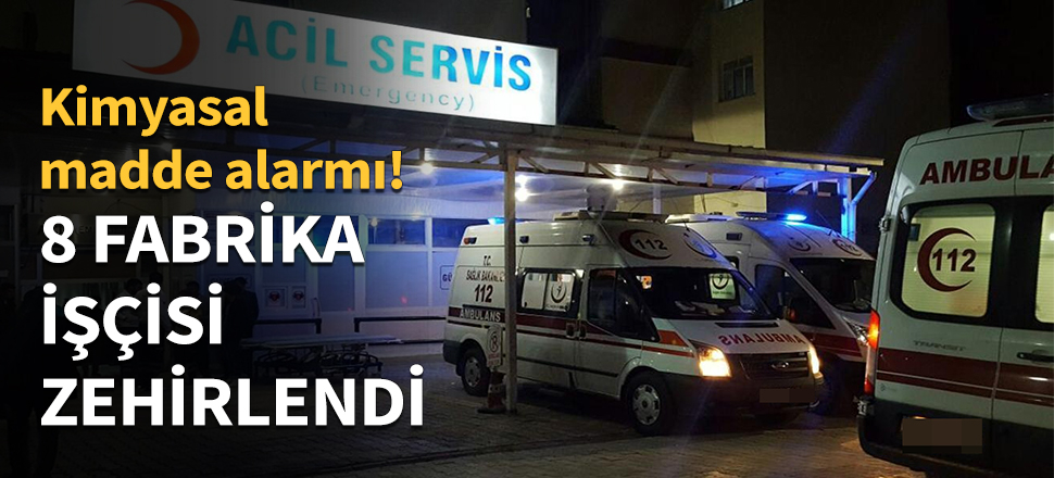 8 fabrika işçisi zehirlendi...