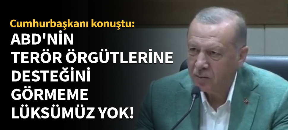 Erdoğan: ABD'nin terör örgütlerine desteğini görmeme lüksümüz yok!