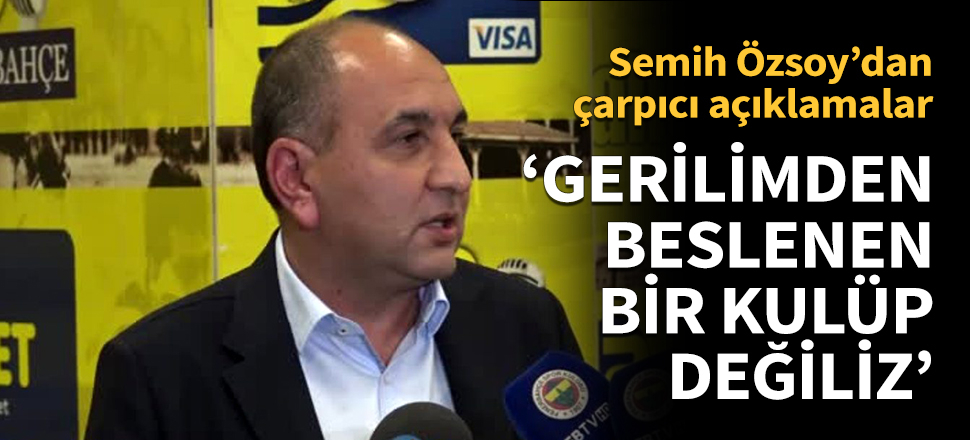 'Biz gerilimden beslenen bir kulüp değiliz'