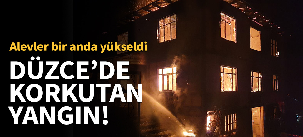 Düzce'de korkutan yangın