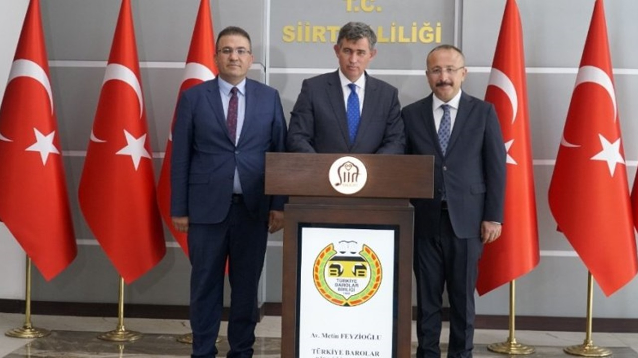 Siirt'te TBB Başkanı Metin Feyzioğlu Vali Ali Fuat Atik’i ziyaret etti