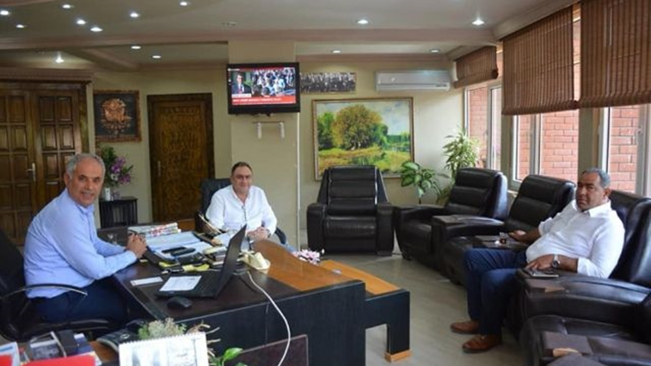 Bilecik'te Müdür İlker Palamut, Başkan Mustafa Yaman ile bir araya geldi