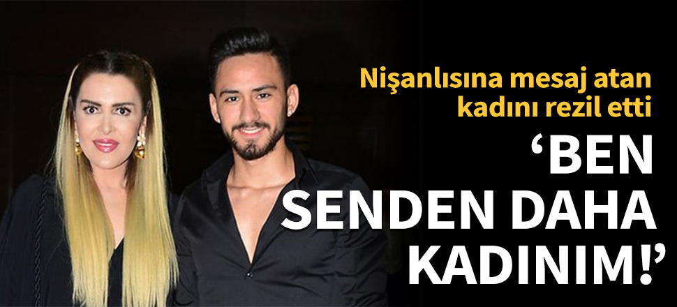 Nişanlısına mesaj atan kadını rezil etti!
