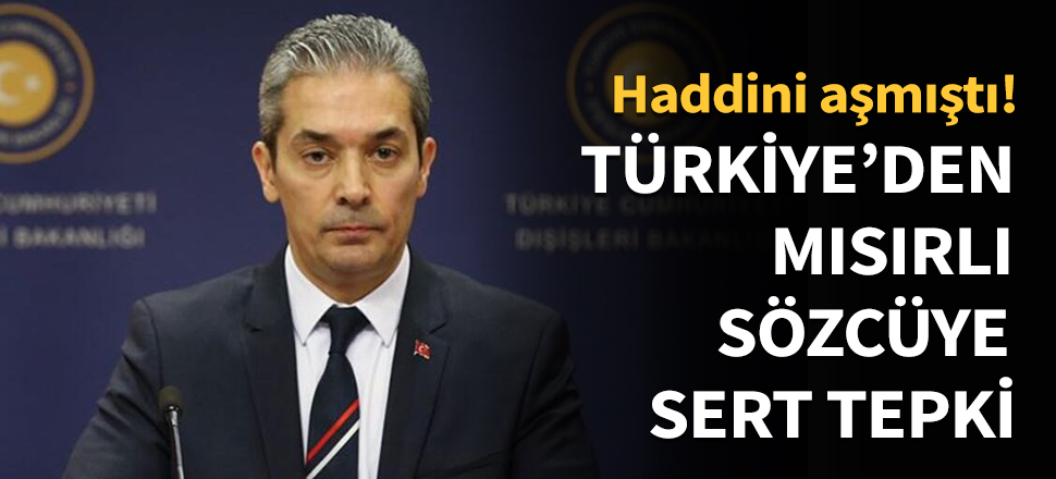 Dışişleri Bakanlığı Sözcüsü Hami Aksoy Mısır Dışişleri Bakanlığı Sözcüsü’nün yaptığı