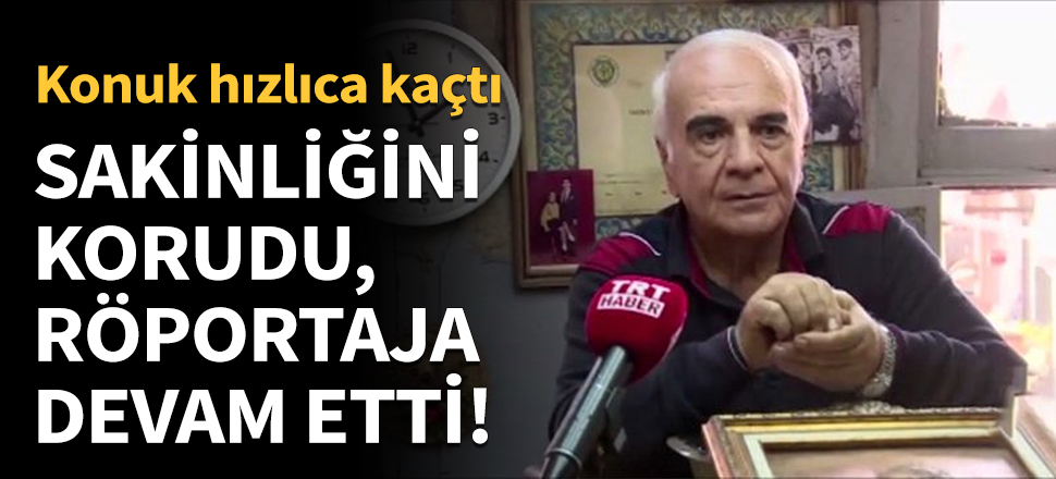 Sakinliğini koruyarak röportaja devam etti!