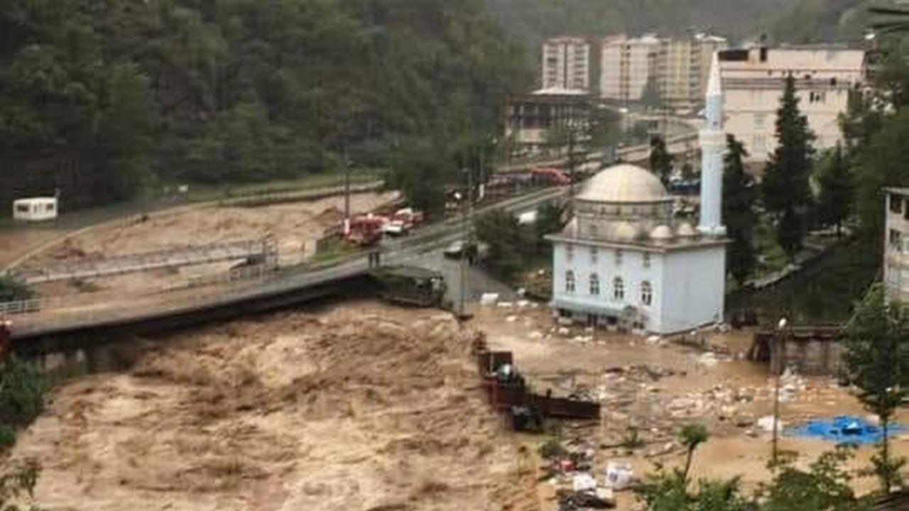 Artvin'in Borçka ilçesinde sel!