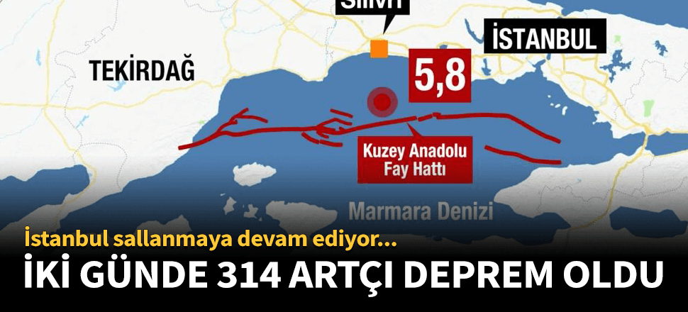 İstanbul'da 314 artçı deprem yaşandı!