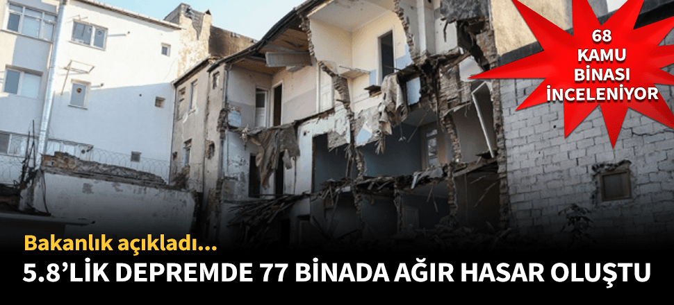 5.8'lik deprem 77 binada ağır hasara yol açtı!