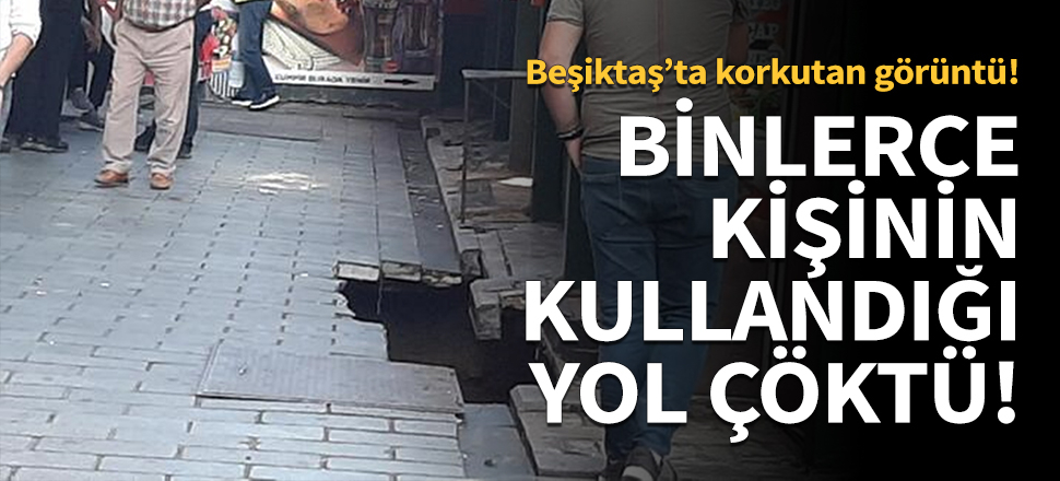 Binlerce kişinin kullandığı yol çöktü!