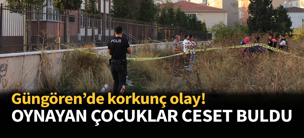 Okulda oynayan çocuklar ceset buldu...