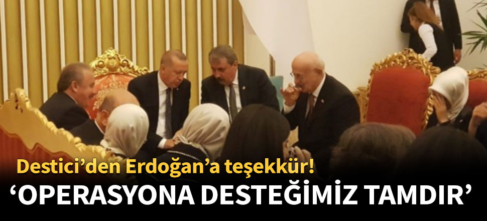 'Operasyona desteğimiz tamdır'