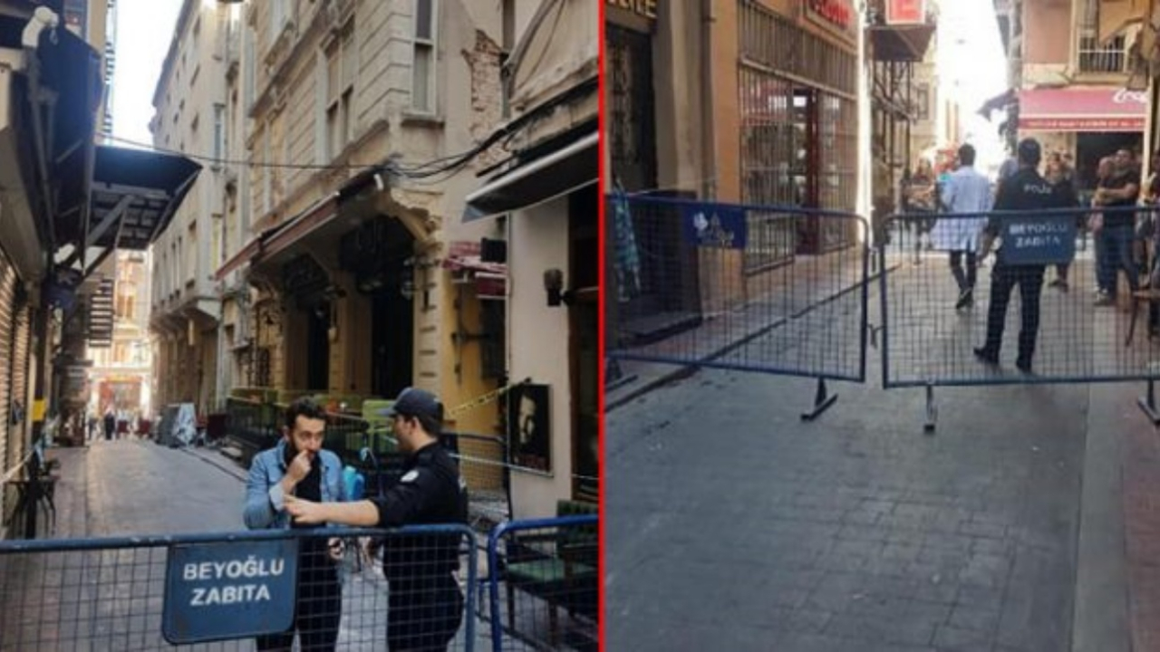 Beyoğlu'nda binada çökme riski!