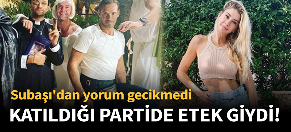 Katıldığı partide etek giydi!
