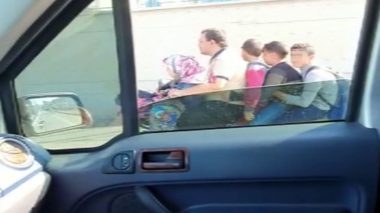 Okul yolunda tehlikeli yolculuk!