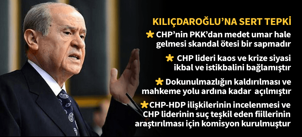 Bahçeli: Dokunulmazlığının kaldırılması ve mahkeme yolu açılmıştır