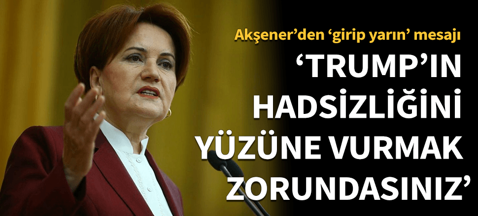 "Trump'ın hadsizliğini yüzüne vurmak zorundasınız"