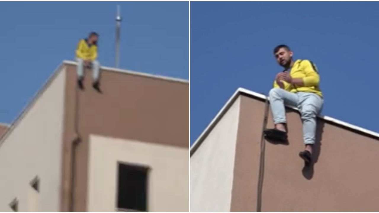 İntihar etmek için çatıya çıktı, dua ederek ağladı!