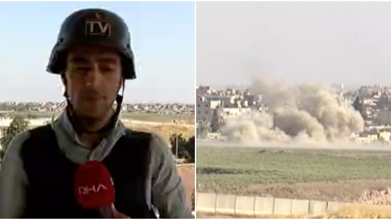 Nusaybin'e havan mermisinin düştüğü an!