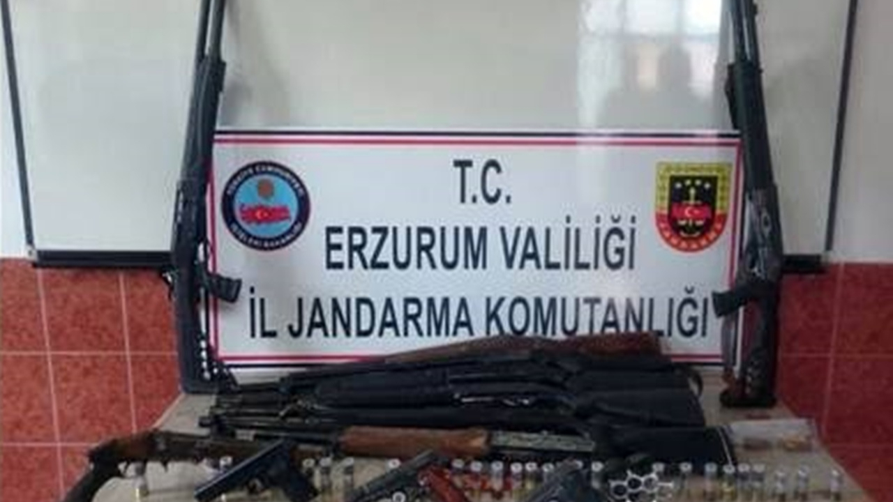 Erzurum’da kaçak silah baskını