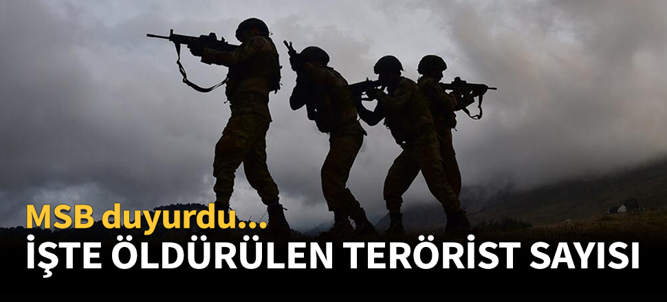 İşte öldürülen terörist sayısı...