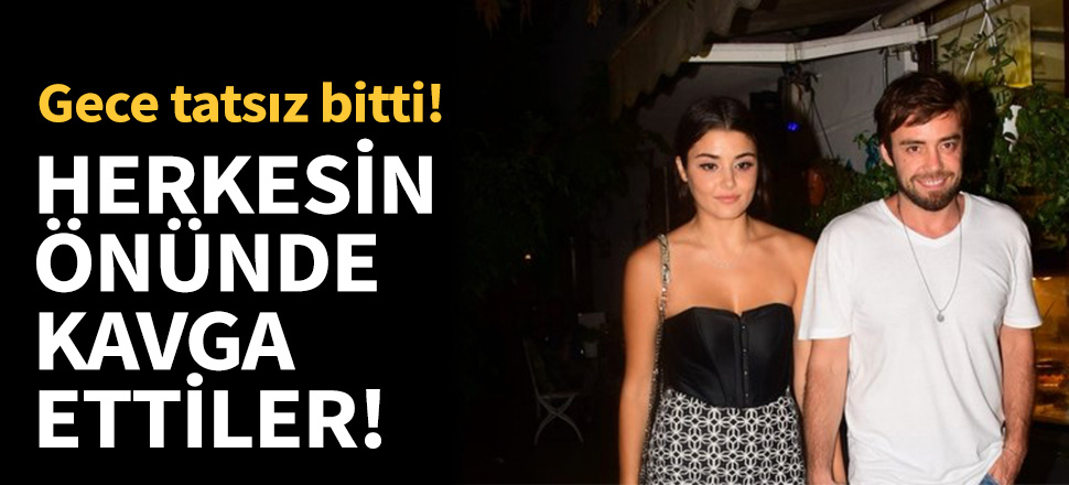 Ünlü çift herkesin önünde kavga etti!