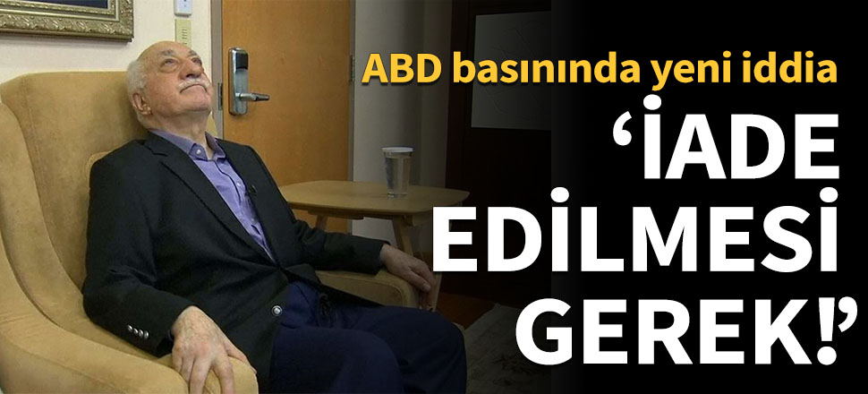 "İade edilmesi gerek..."