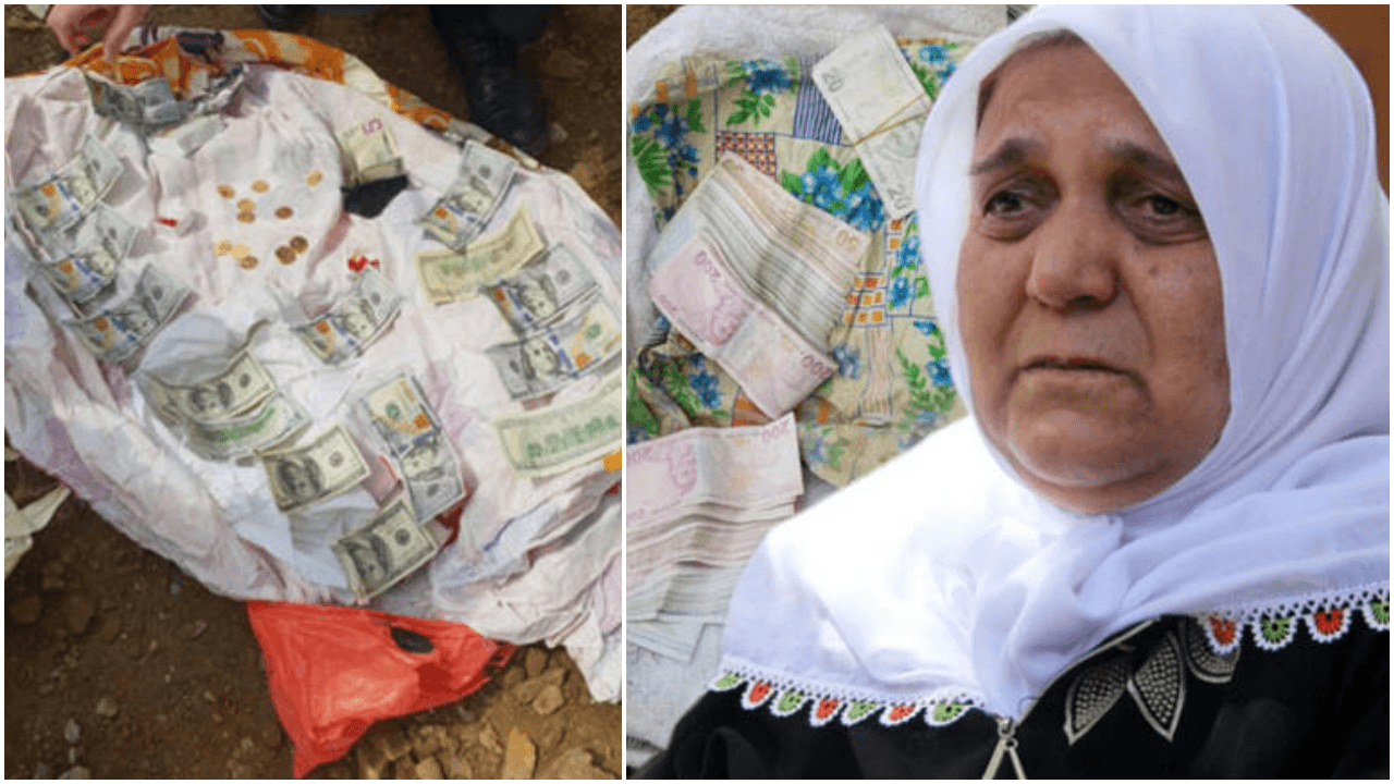 Enkaz altında kalan hac parası bulundu!