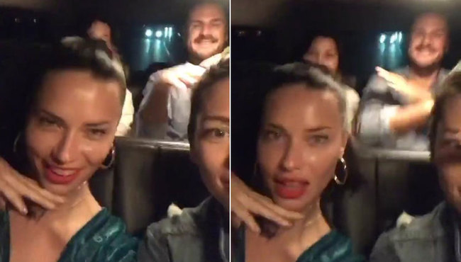 Adriana Lima Gülşen'in ''Dan Dan'' şarkısıyla coştu!