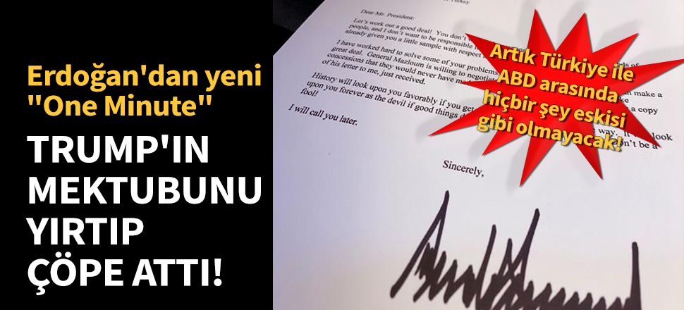 Trump'ın mektubunu yırtıp çöpe attı!