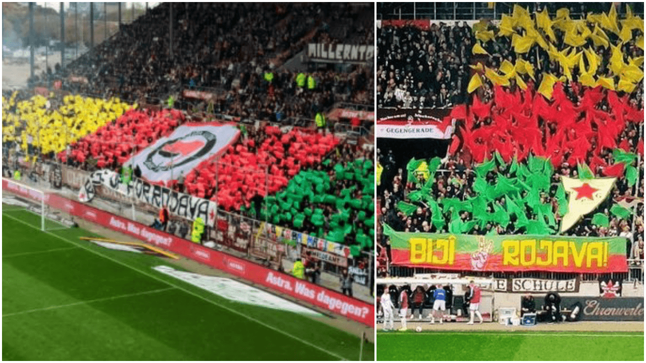 St. Pauli'nin tribünlerinde PKK tezahüratları