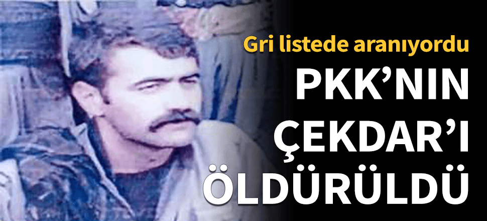 Gri listedeki terörist Çekdar öldürüldü!