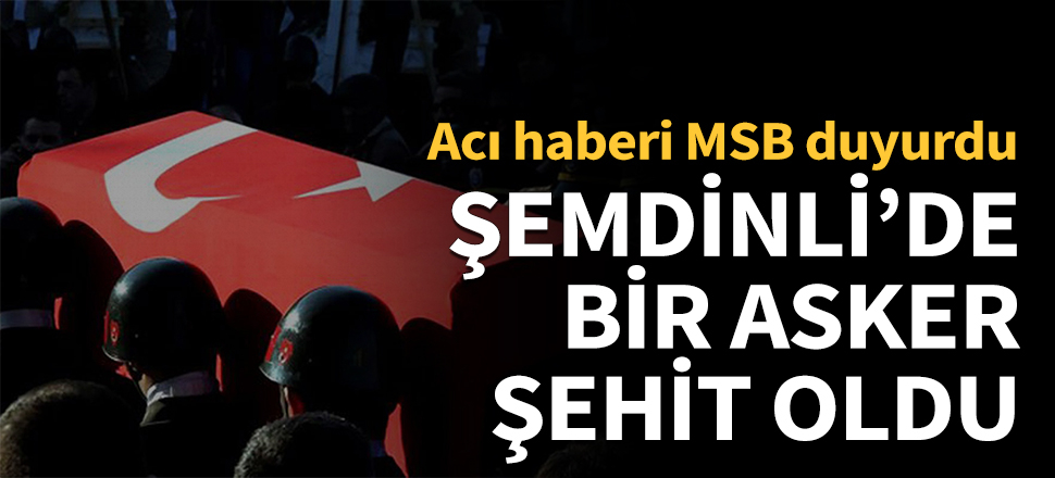 Şemdinli'de bir asker şehit!