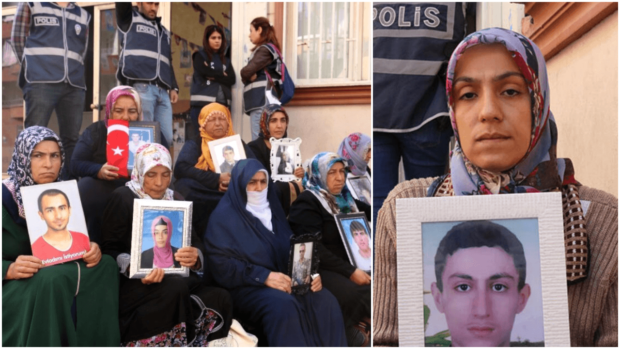 Evlat nöbetindeki anneyi 2 kızı ile tehdit ettiler