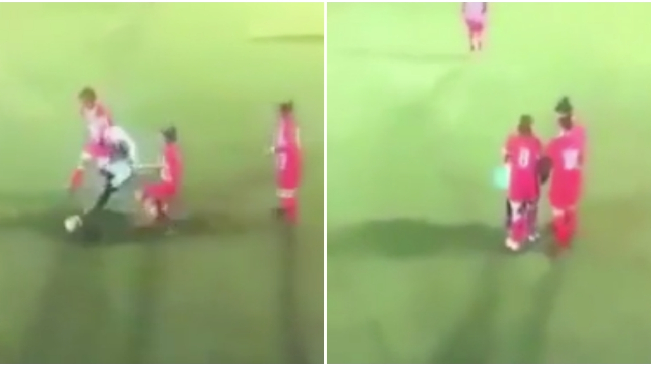 Başörtüsü açılan futbolcuyu çembere aldılar!