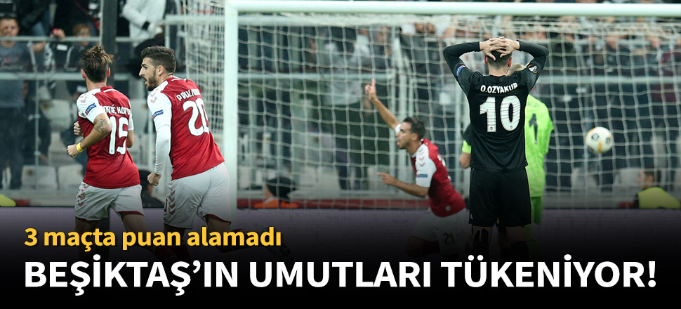Beşiktaş, Braga'ya 2-1 mağlup oldu!