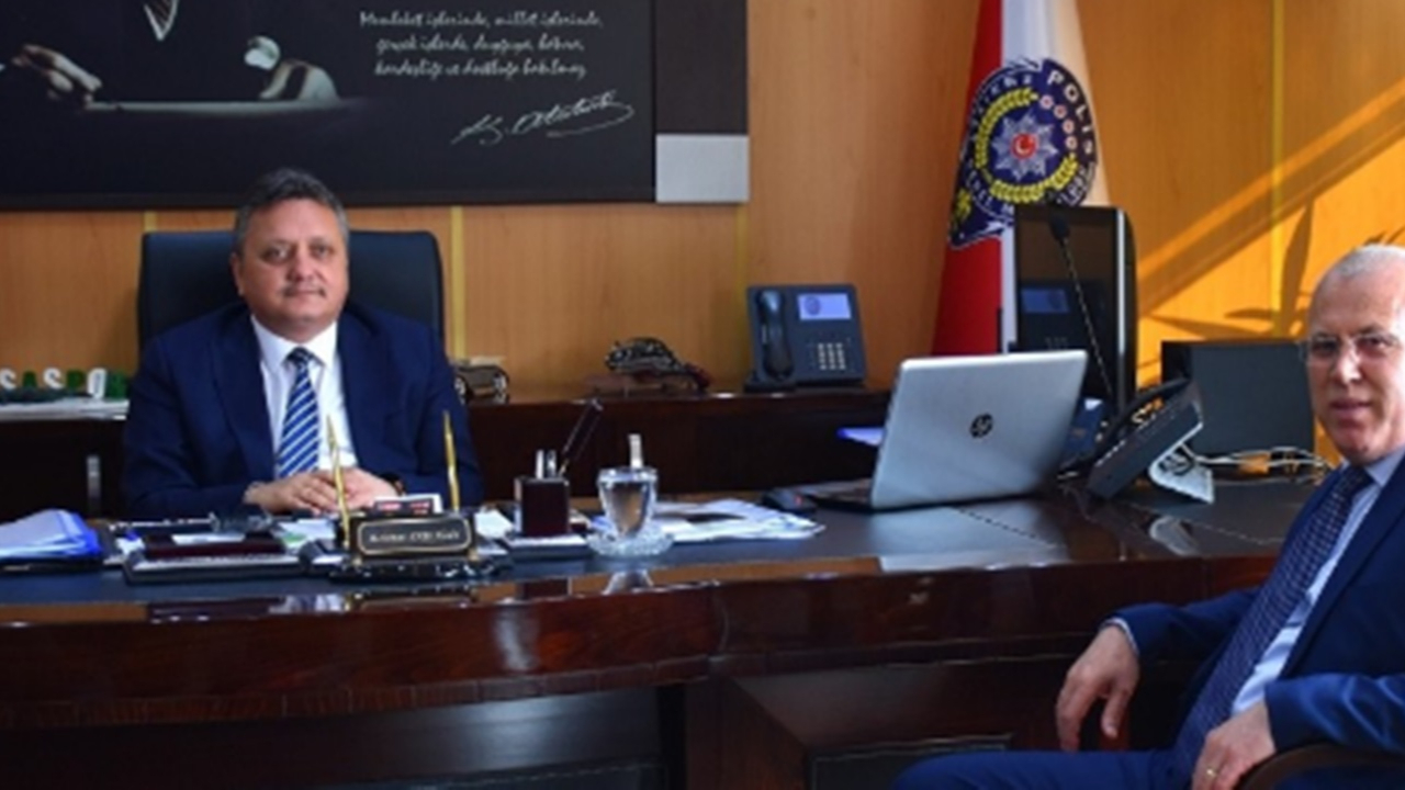 Tekirdağ'da TESKİ Genel Müdürü İbrahim İçöz, Emniyet Müdürü Erduğan’a başarılar diledi