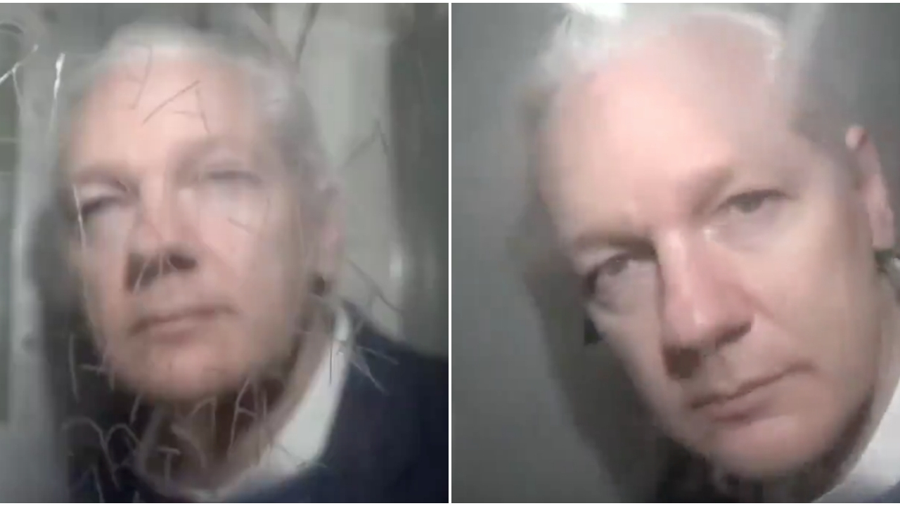 Assange'ın cezaevi aracından çekilmiş son görüntüsü yayınlandı!