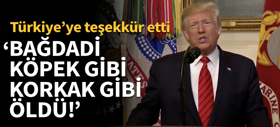Trump: Bağdadi köpek gibi, korkak gibi öldü!