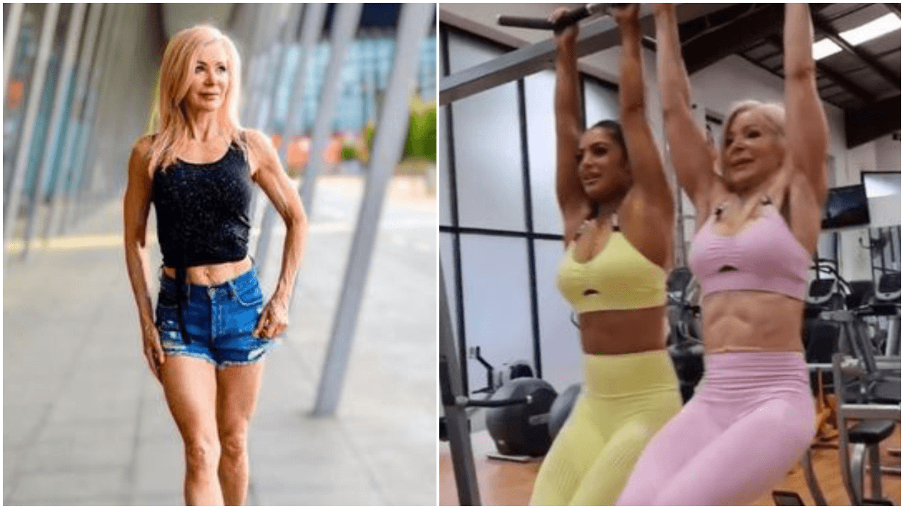 Fitnessçi büyükanne torunu ile fenomen oldu!