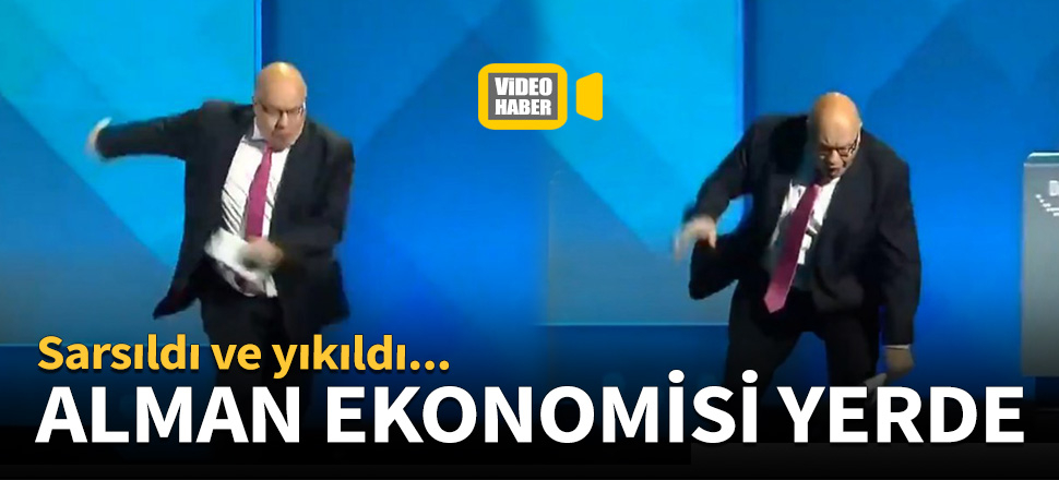 Alman bakan sahneden inerken hastanelik oldu!