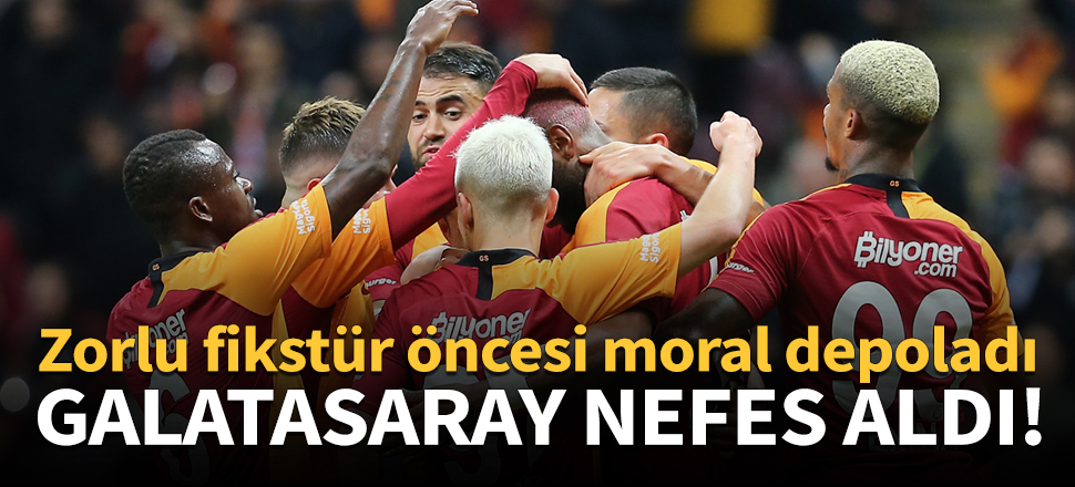 Galatasaray zorlu fikstür öncesi rahat nefes aldı!