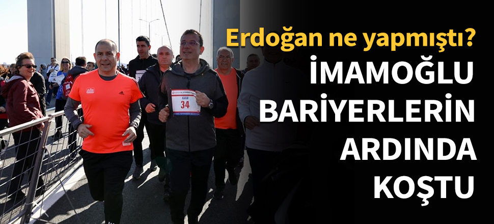 İmamoğlu, bariyerle halktan ayrılan alanda koştu!