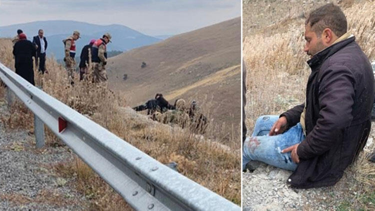 Ayıdan kurtulmak için uçurumdan atladı...