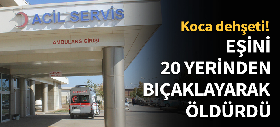Karısını 20 yerinden bıçaklayarak öldürdü!