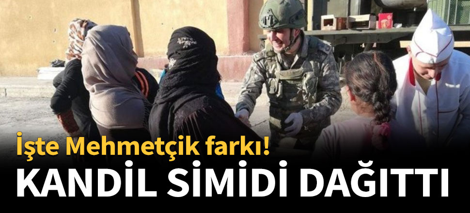 İşte Mehmetçik farkı! Kandil simidi dağıttı